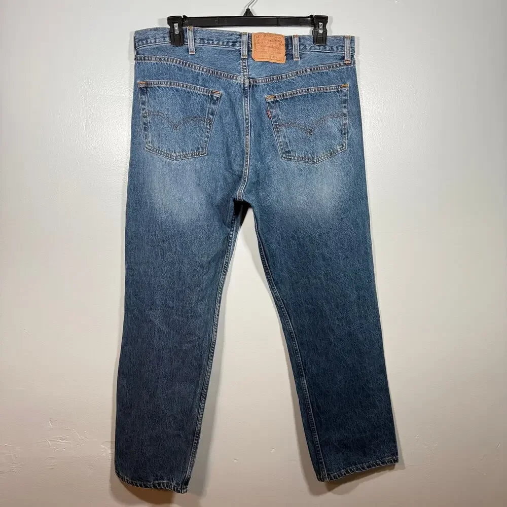 Levi’s 501 VTG 40x30 90s USA Rigid Cotton Denim Button Fly Measured 38x30